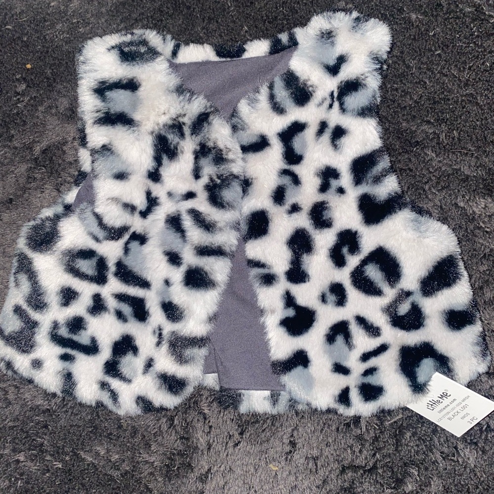 Chic Faux Fur Leopard Print Vest